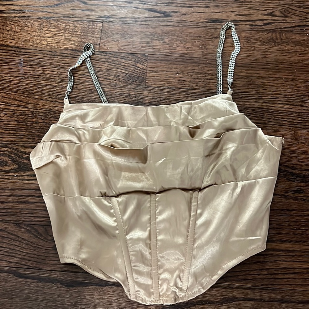 Diamond strap corset top